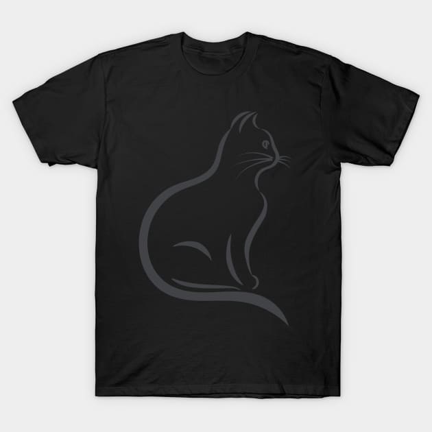 Cat Silhouette T-Shirt by nemram